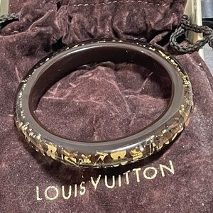 Louis Vuitton Monogram Brown Inclusion Bangle Bracelet